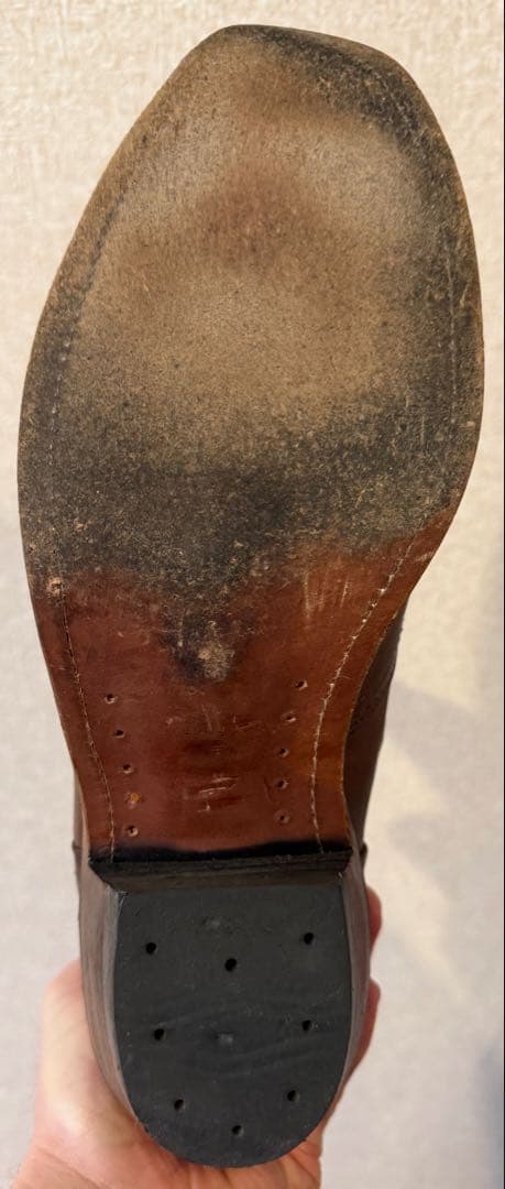 ブラウン Boulet ジッパー付き ウエスタンブーツ US 11