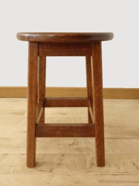 北海道手作り家具　ナラ材　スツール　座面一枚板　　勇峰工芸（新）フォトセット