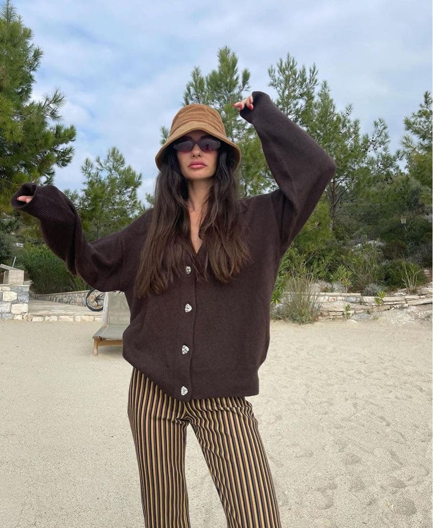 ＊Lack of Color ＊ ウェーブ バケットハット ブラウン S/M