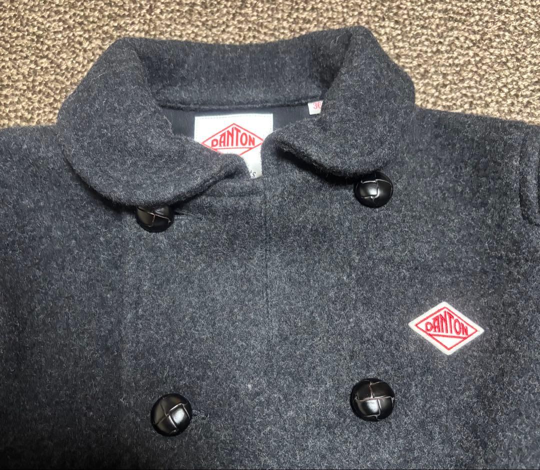 ダントン　ウールダブルコート　チャコール