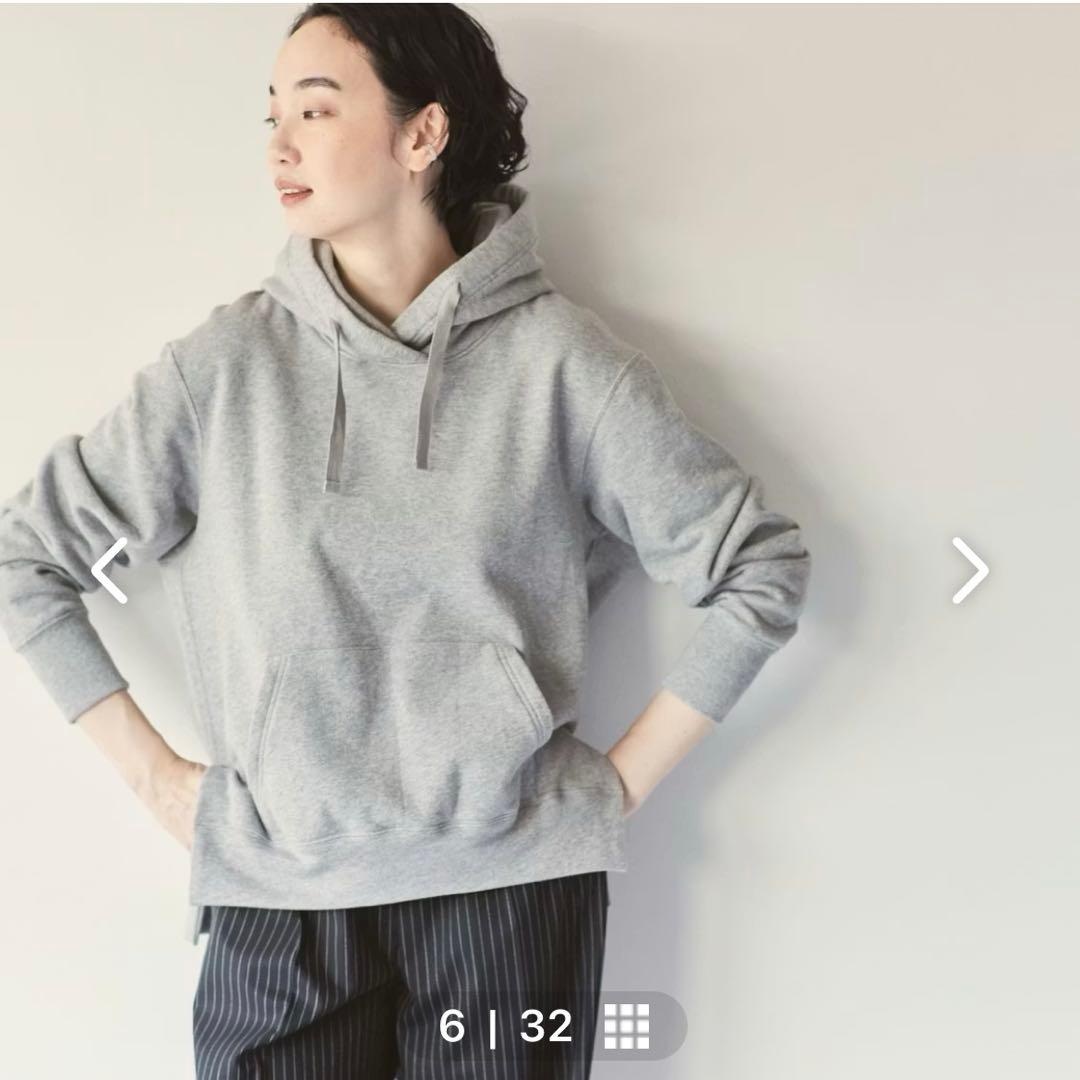 北欧暮らしの道具店　スッキリ着られる大人のパーカー　M杢グレー