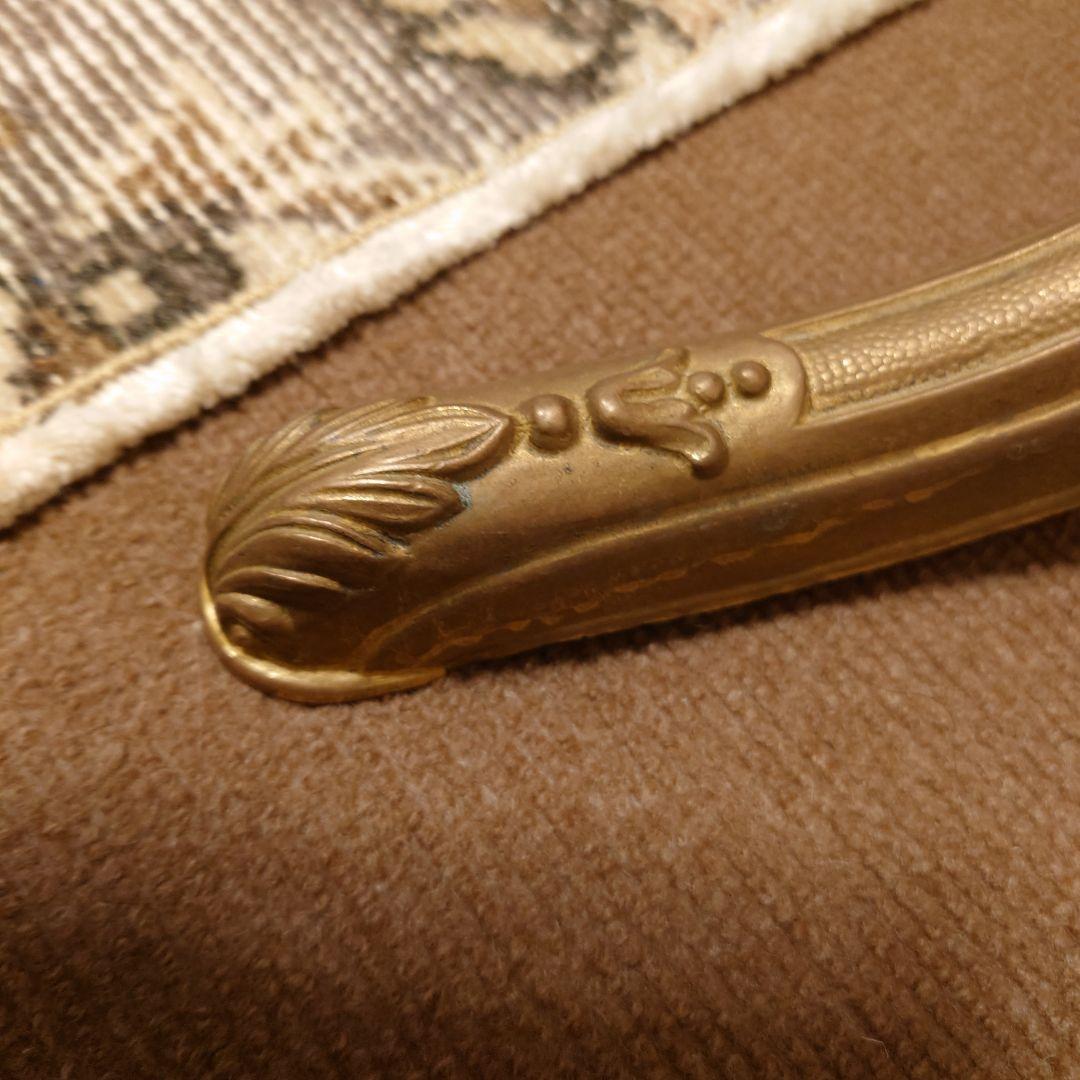 イタリア製　エレガントな真鍮と大理石柄ポールハンガー