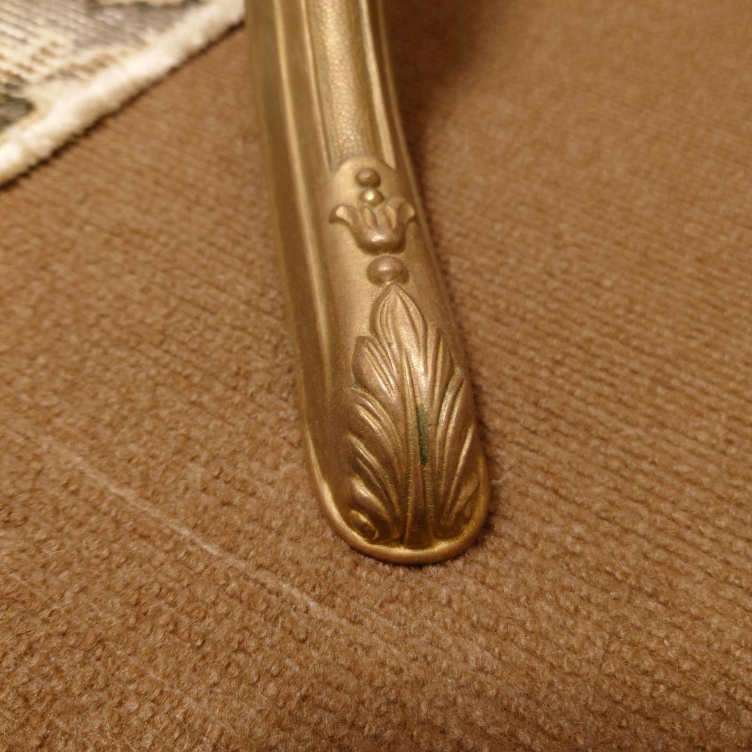 イタリア製　エレガントな真鍮と大理石柄ポールハンガー