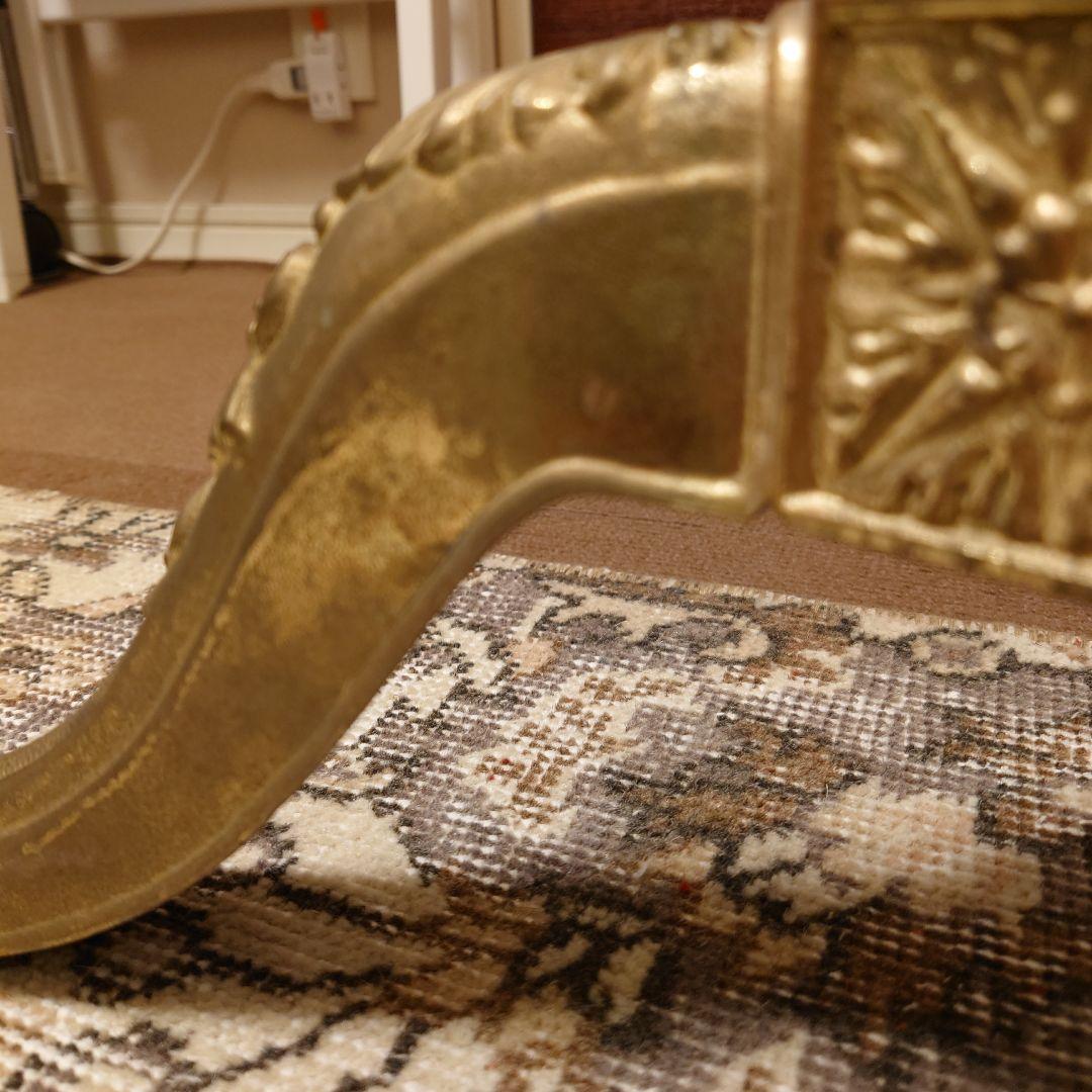 イタリア製　エレガントな真鍮と大理石柄ポールハンガー