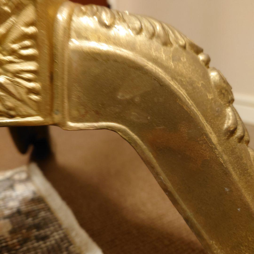 イタリア製　エレガントな真鍮と大理石柄ポールハンガー