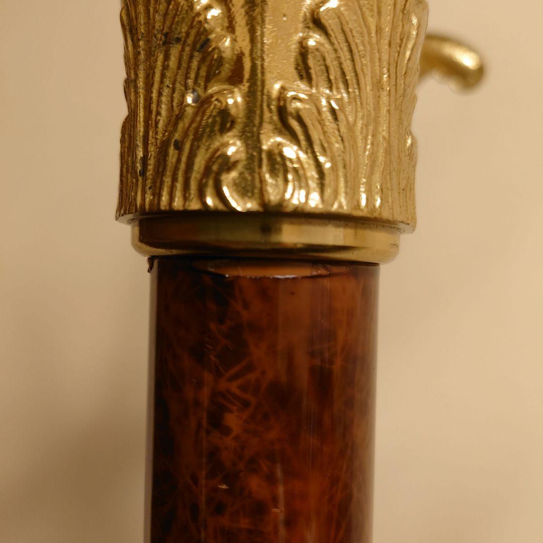 イタリア製　エレガントな真鍮と大理石柄ポールハンガー