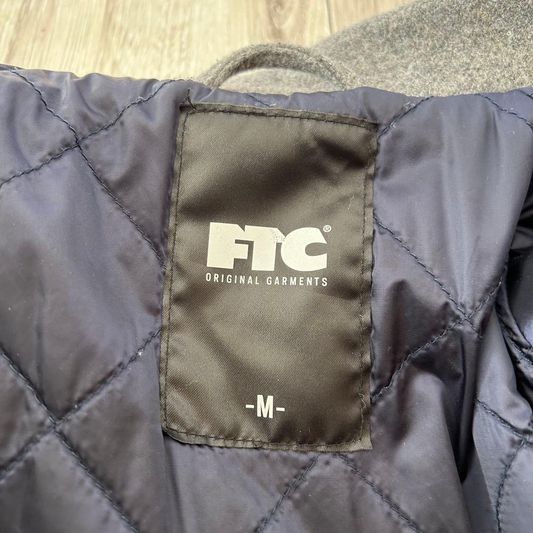 【美品】FTC ウール メルトン カバーオール グレー ネイビー Mキルティング