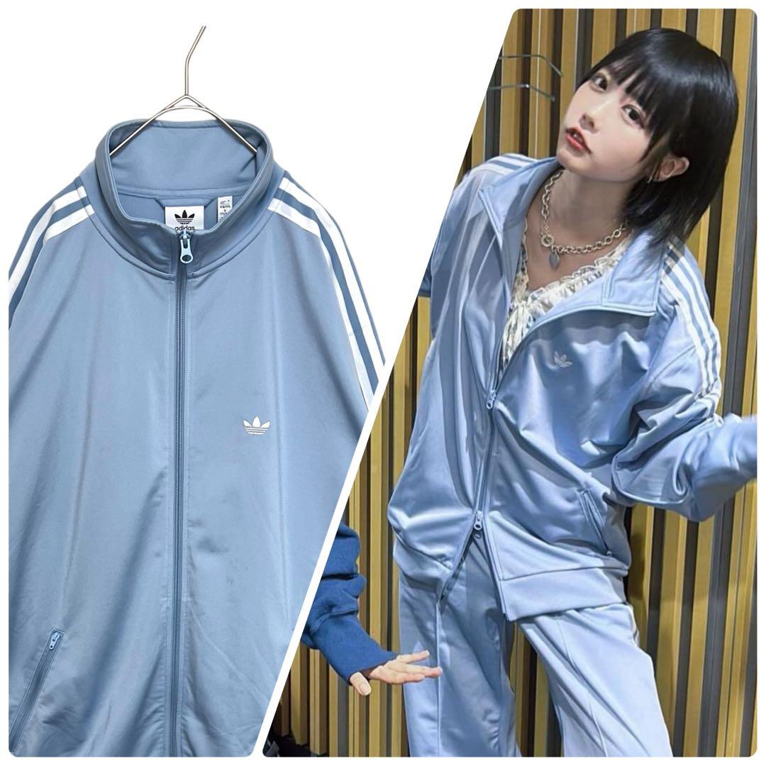 【あのちゃん着用同型同色‼️】 adidasベッケンバウアージャージ L 青 古着