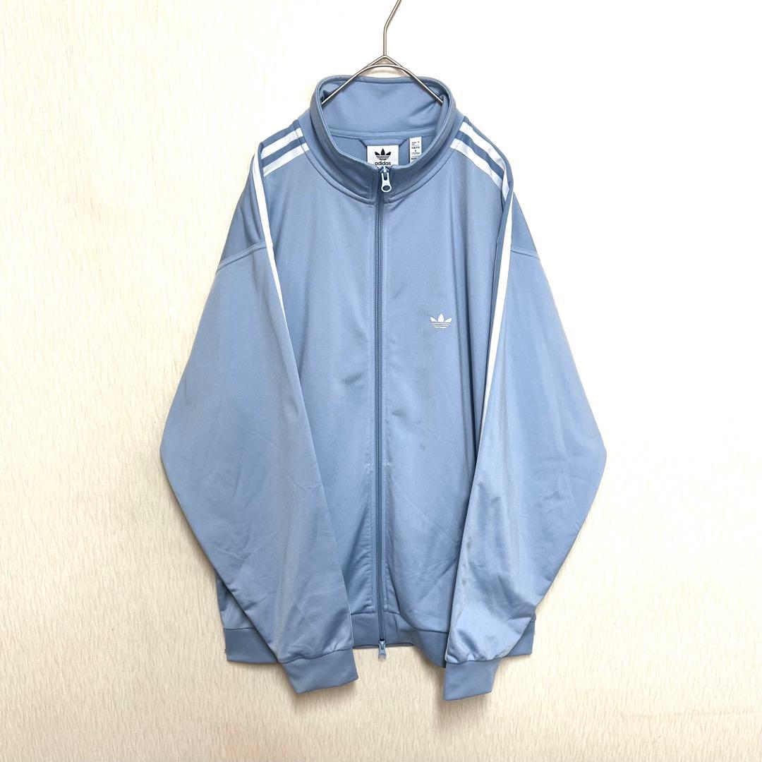 【あのちゃん着用同型同色‼️】 adidasベッケンバウアージャージ L 青 古着