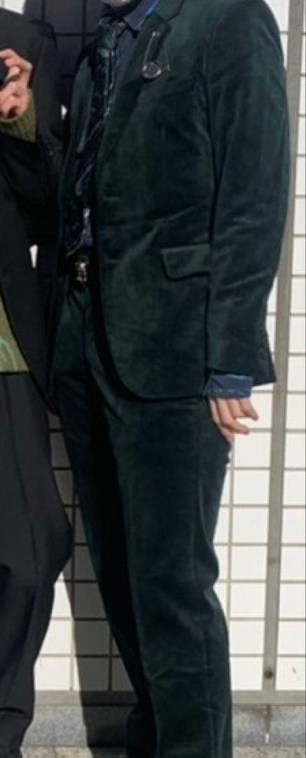 Paul Smith ダークグリーン ベルベット セットアップ
