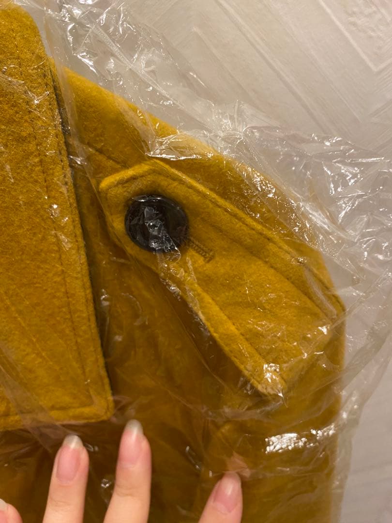 BURBERRY BLACK LABEL ウールピーコート マスタード