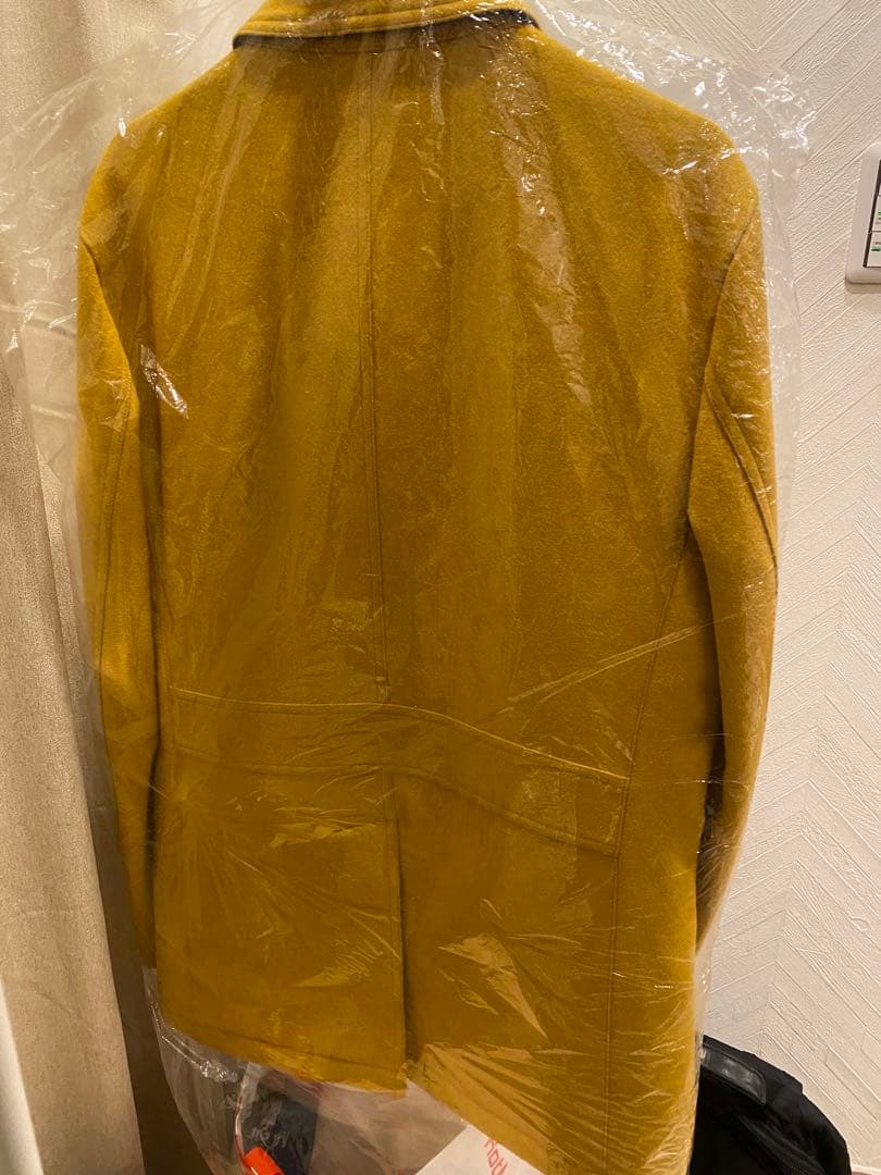 BURBERRY BLACK LABEL ウールピーコート マスタード