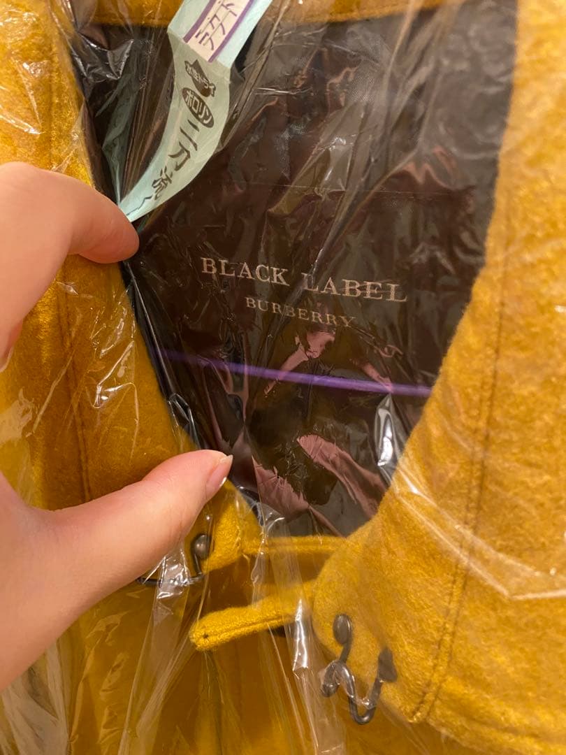 BURBERRY BLACK LABEL ウールピーコート マスタード