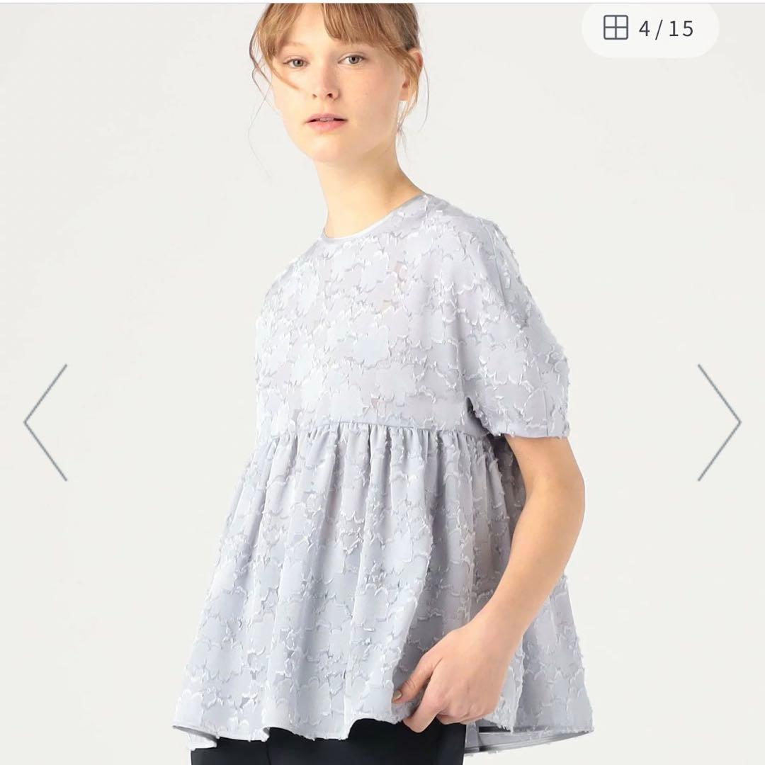 トゥモローランド　マーガレットカットジャカード ブラウス　ブラック　新品未使用