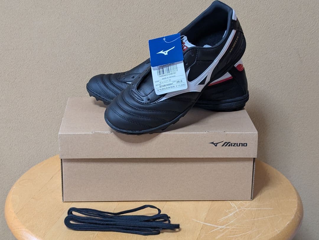 最終価格！！新品・未使用・箱付き ミズノ モレリア FT ブラック 26.0cm