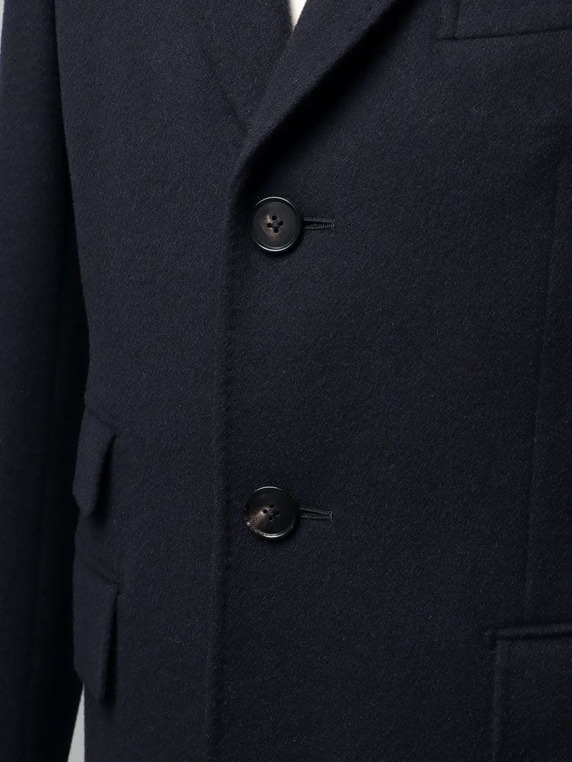 【美品】ユニバーサルランゲージ　チェスターコート ウールカシミヤ 無地