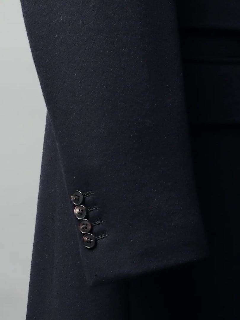 【美品】ユニバーサルランゲージ　チェスターコート ウールカシミヤ 無地