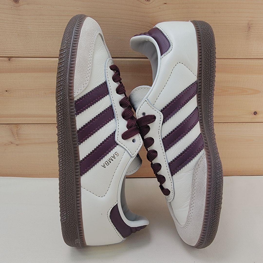 アディダス サンバ OG エミ別注 オフホワイト/マルーン 22cm