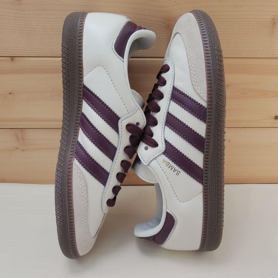 アディダス サンバ OG エミ別注 オフホワイト/マルーン 22cm