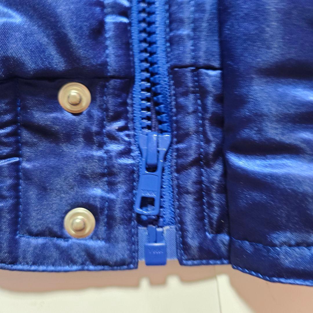 【美品】MIZUNO 野球部 グランドコート グラコン ジャンパー 青系 光沢