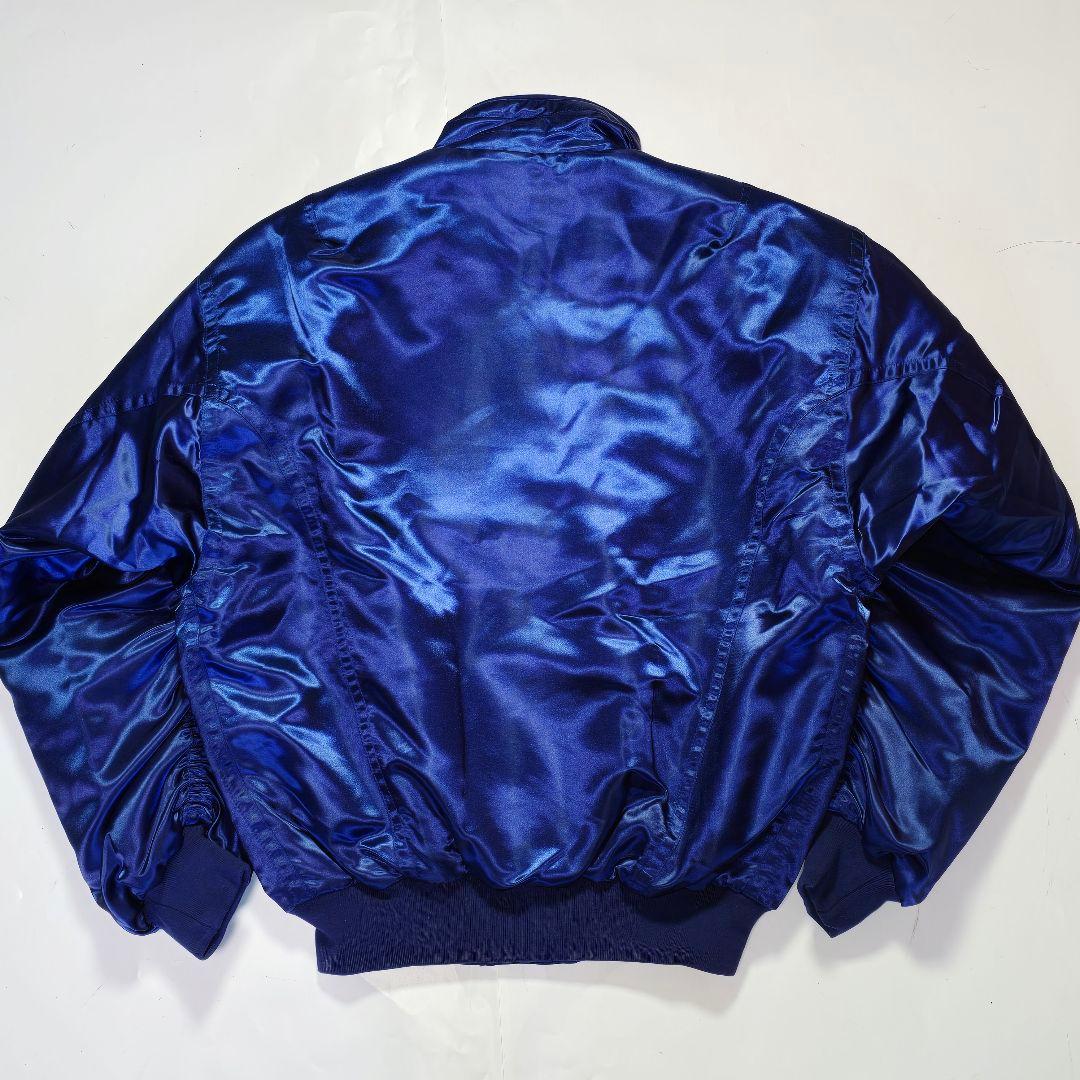 【美品】MIZUNO 野球部 グランドコート グラコン ジャンパー 青系 光沢