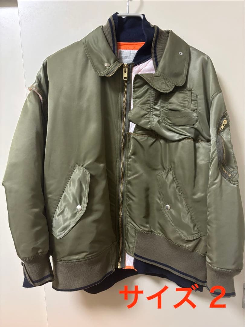 22AW kolor カラー MA-1 ボンバージャケット カーキ