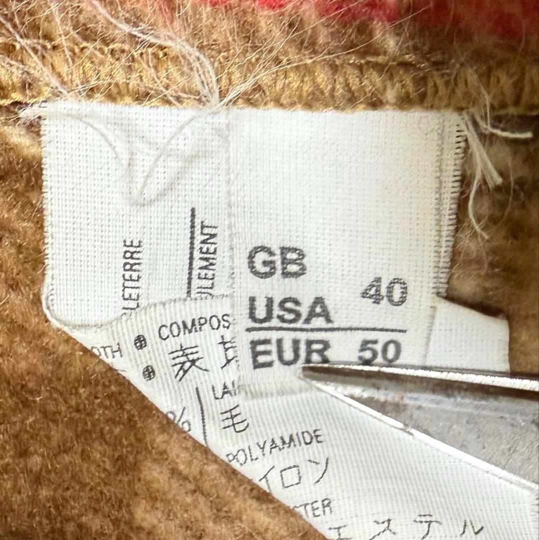 Gloverall ダッフルコート　チェック柄　英国製　キャメル色Size L