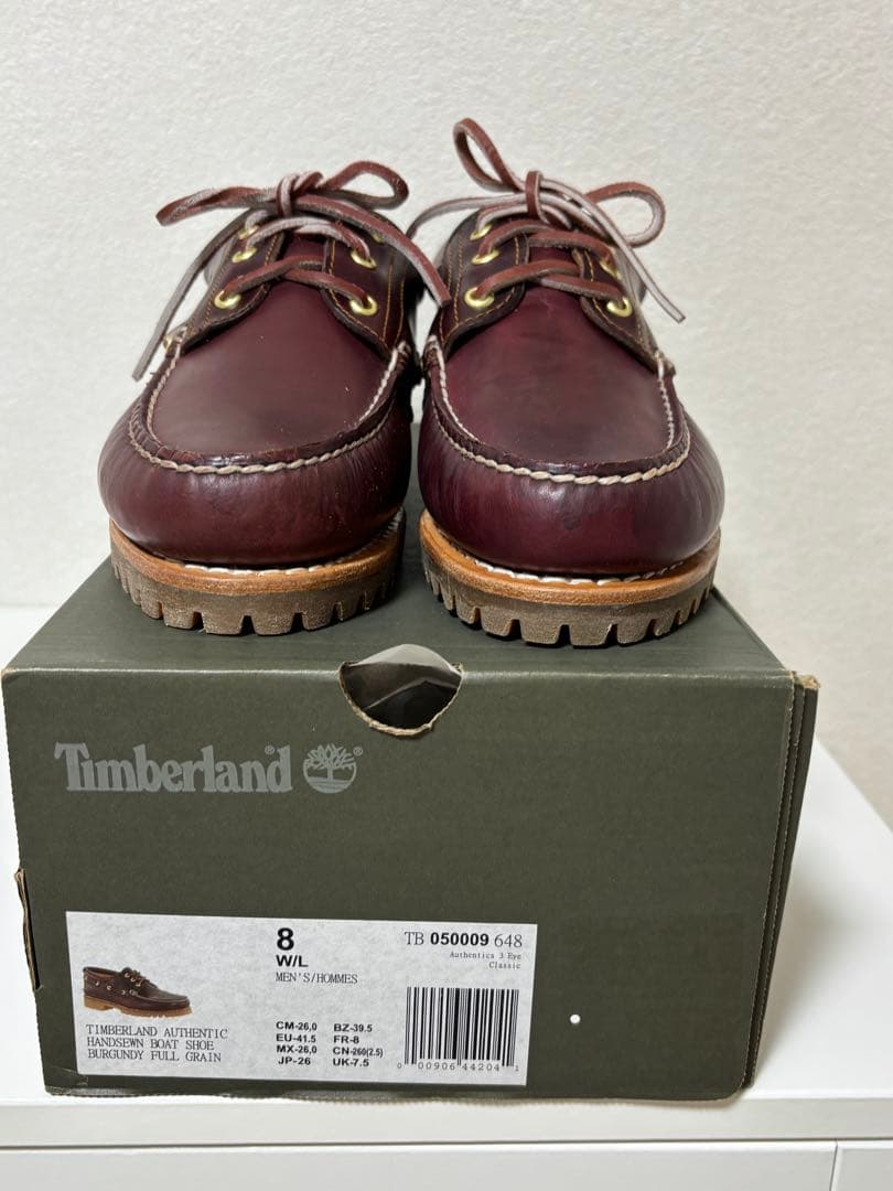 Timberland 3eye バーガンディ　実質27㌢前後です‼️