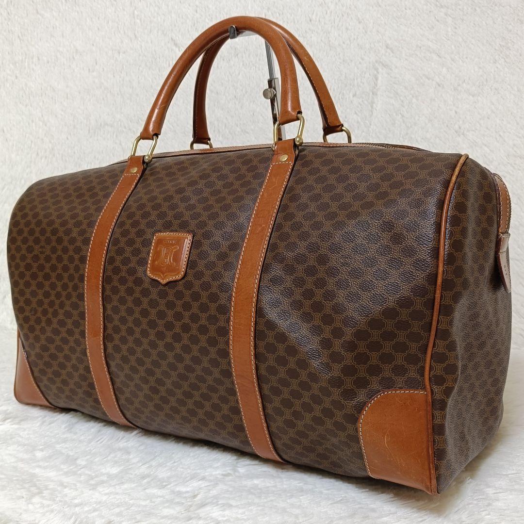 セリーヌ トリオンフ マカダム柄 ボストンバッグ 大容量 トラベルバッグ