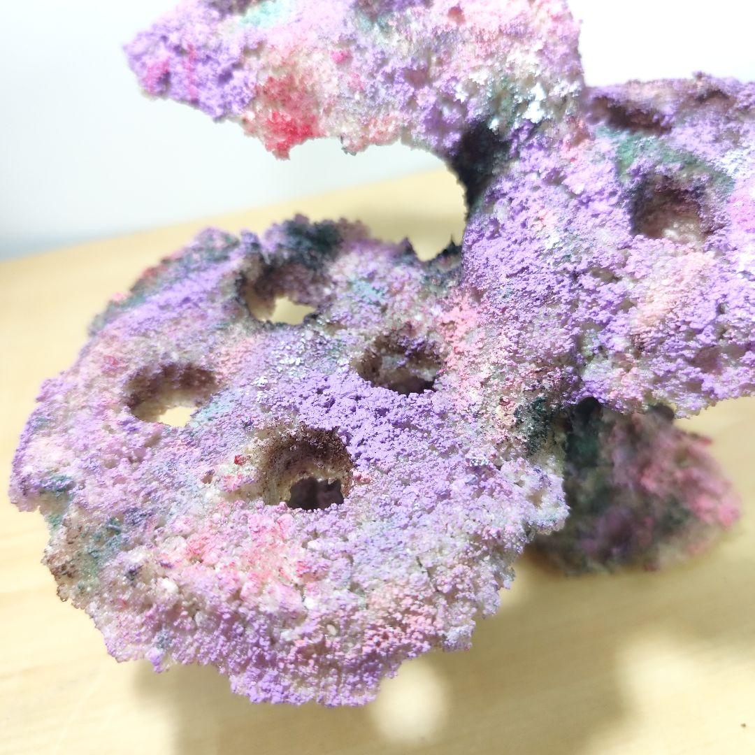 プラグ穴付き アク抜き不要人工ライブロック 海水水槽 レプリカ コーラルフラグ4