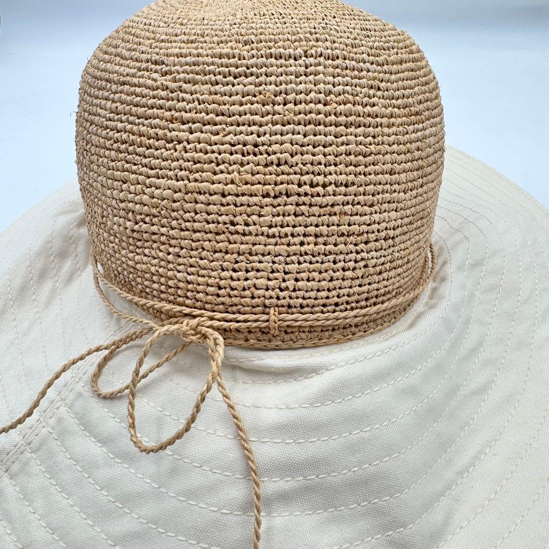 極美品✨HELEN KAMINSKI ロゴマーク　ラフィア　ハット