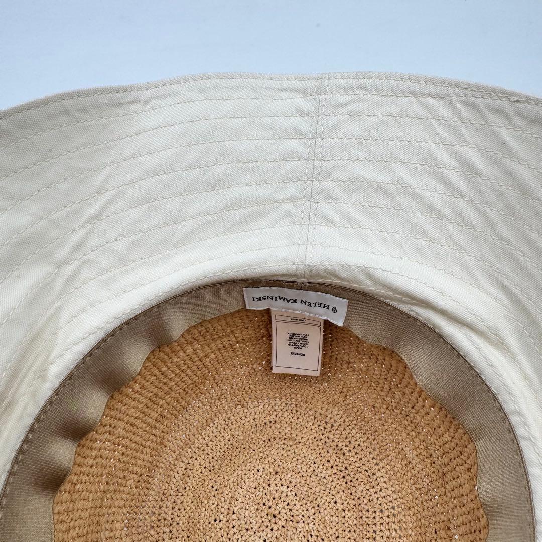 極美品✨HELEN KAMINSKI ロゴマーク　ラフィア　ハット