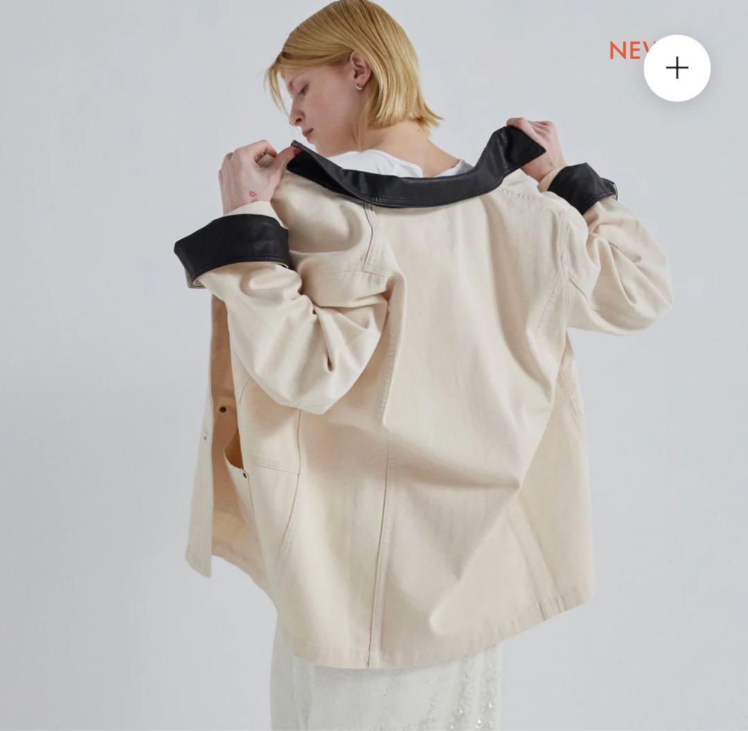 searoomlynn eco leather collar カバーオール