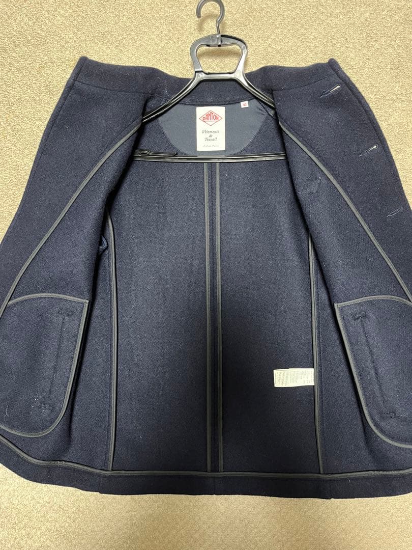 DANTON ダントン ウールモッサコート ネイビー 42