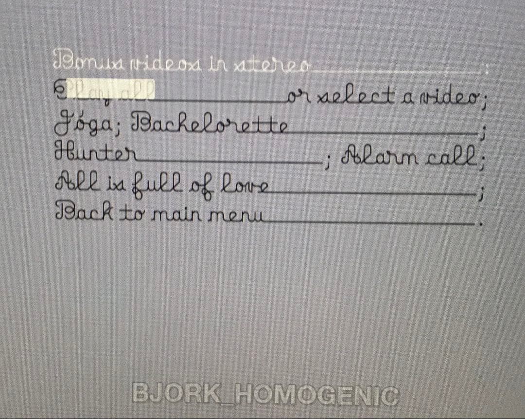 ビョーク / ホモジェニック デュアルディスク盤 CD DVD