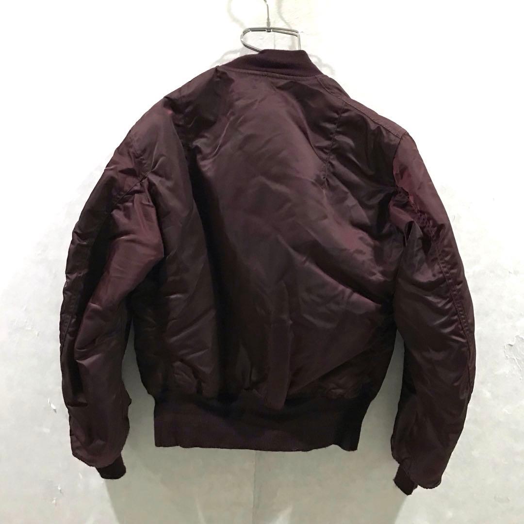 90s USA製 ALPHA MA-1 フライトジャケット 希少カラー 丈短 S