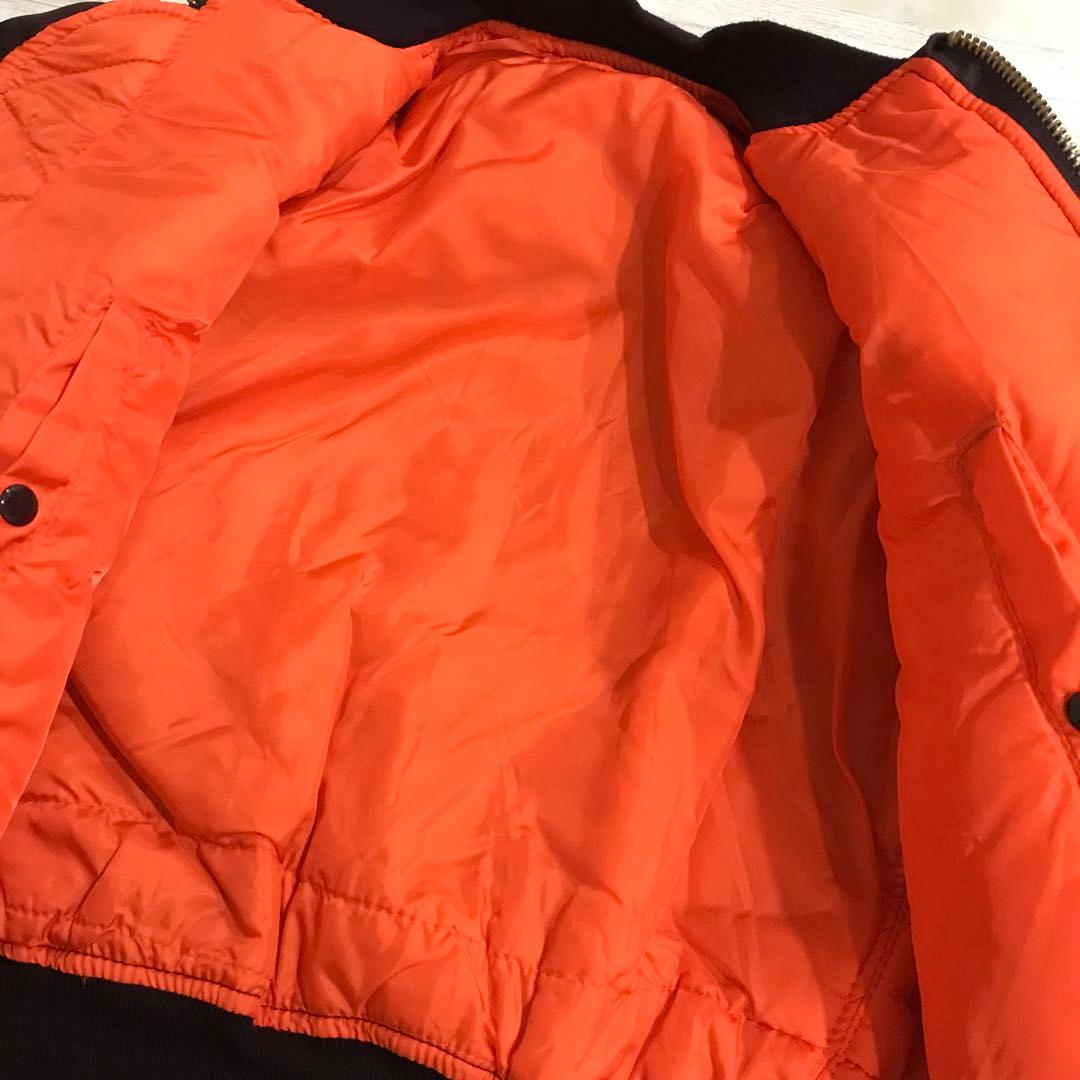 90s USA製 ALPHA MA-1 フライトジャケット 希少カラー 丈短 S