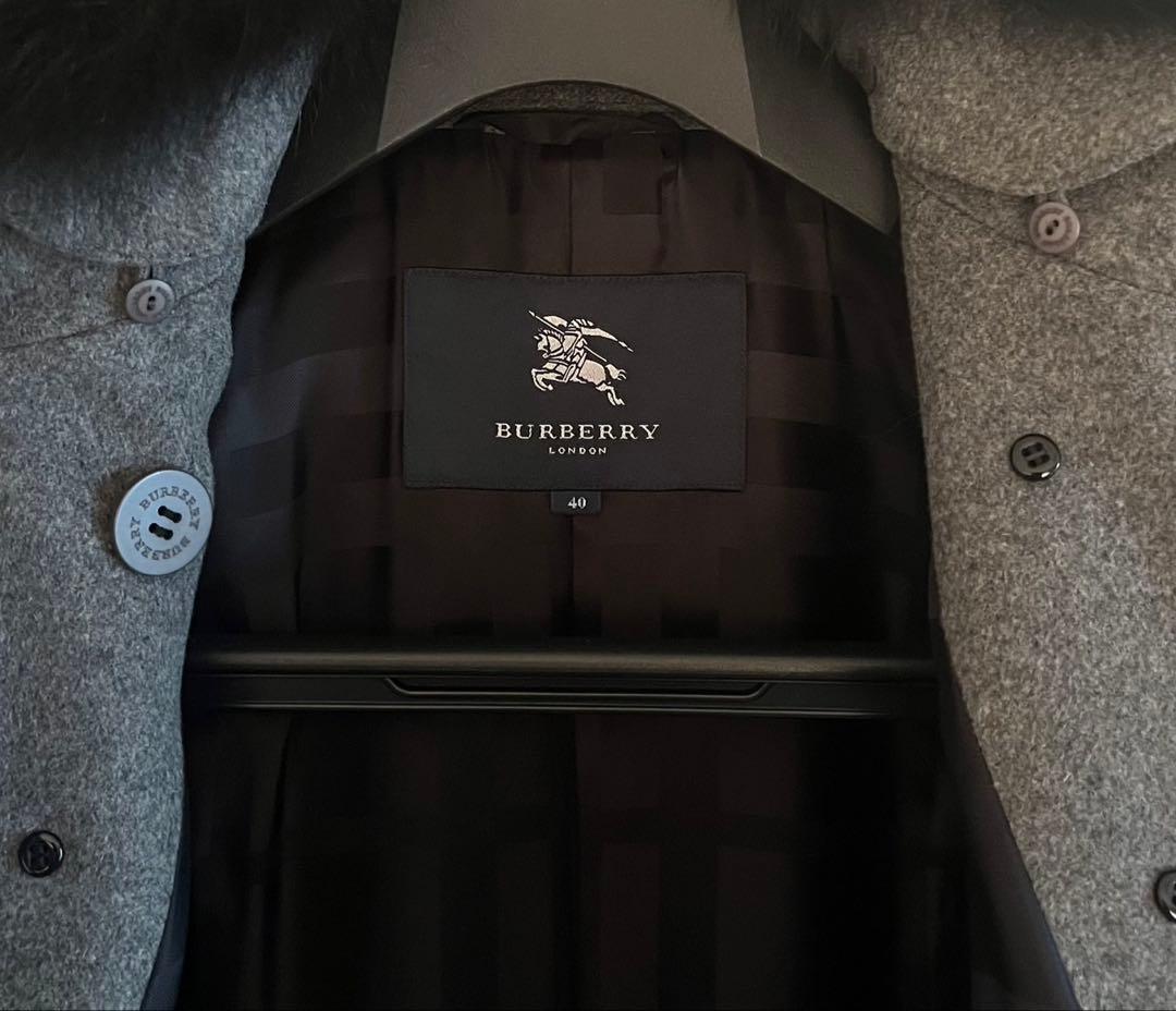 うめこのぱっぱ★バーバリーロンドン カシミヤ混 ウール ロングコート