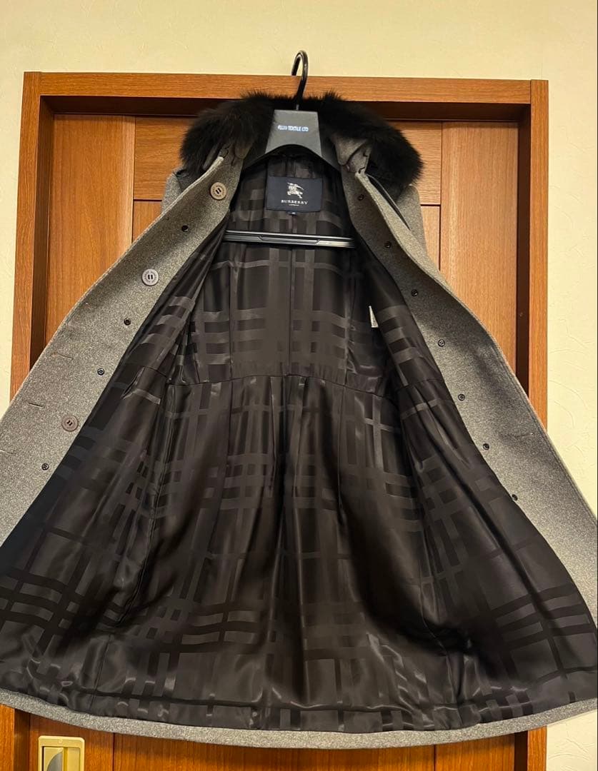 うめこのぱっぱ★バーバリーロンドン カシミヤ混 ウール ロングコート