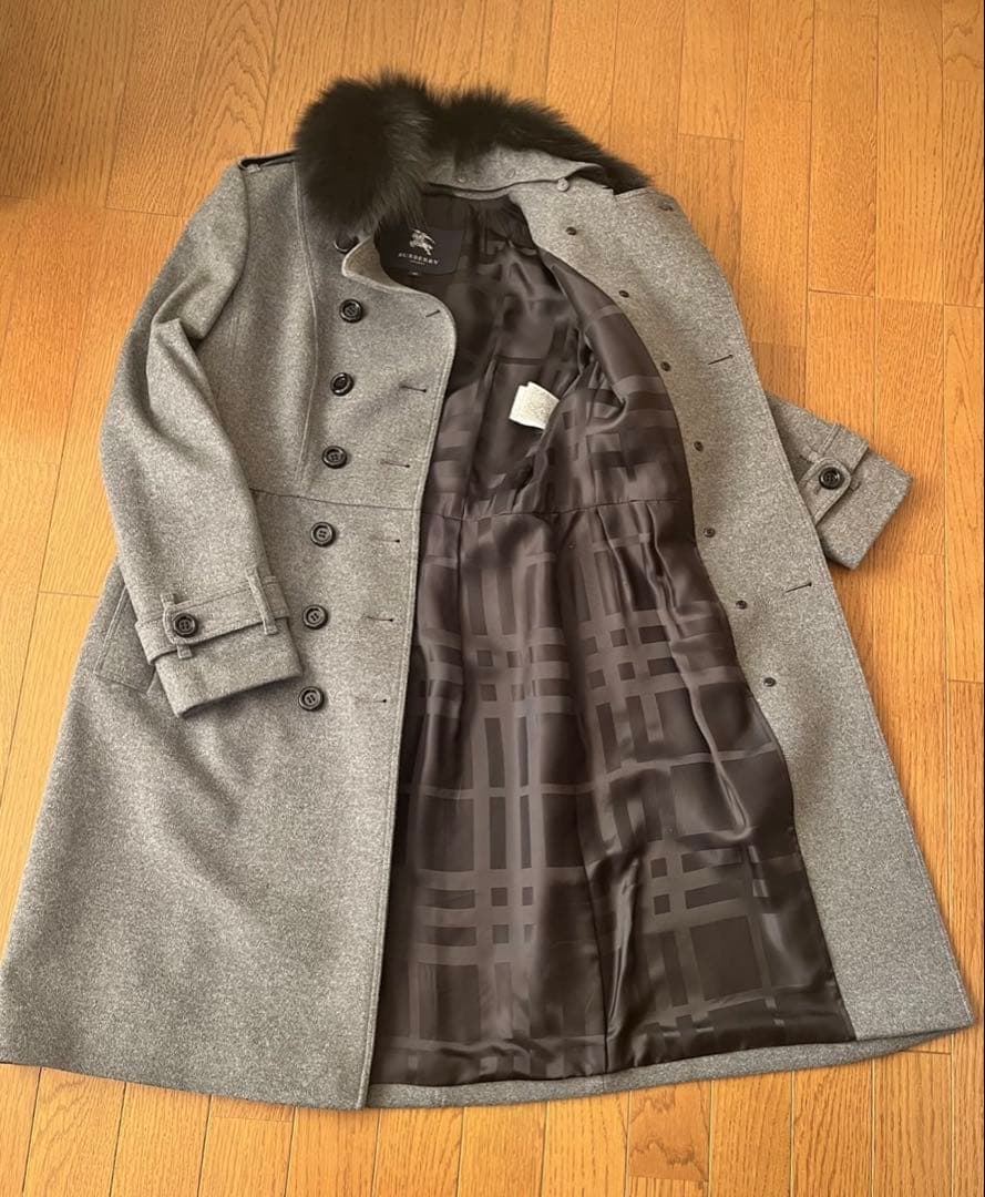 うめこのぱっぱ★バーバリーロンドン カシミヤ混 ウール ロングコート