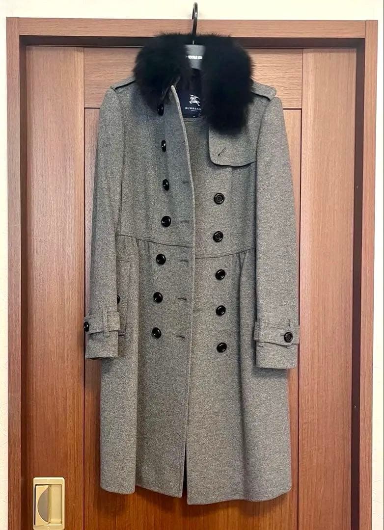 うめこのぱっぱ★バーバリーロンドン カシミヤ混 ウール ロングコート