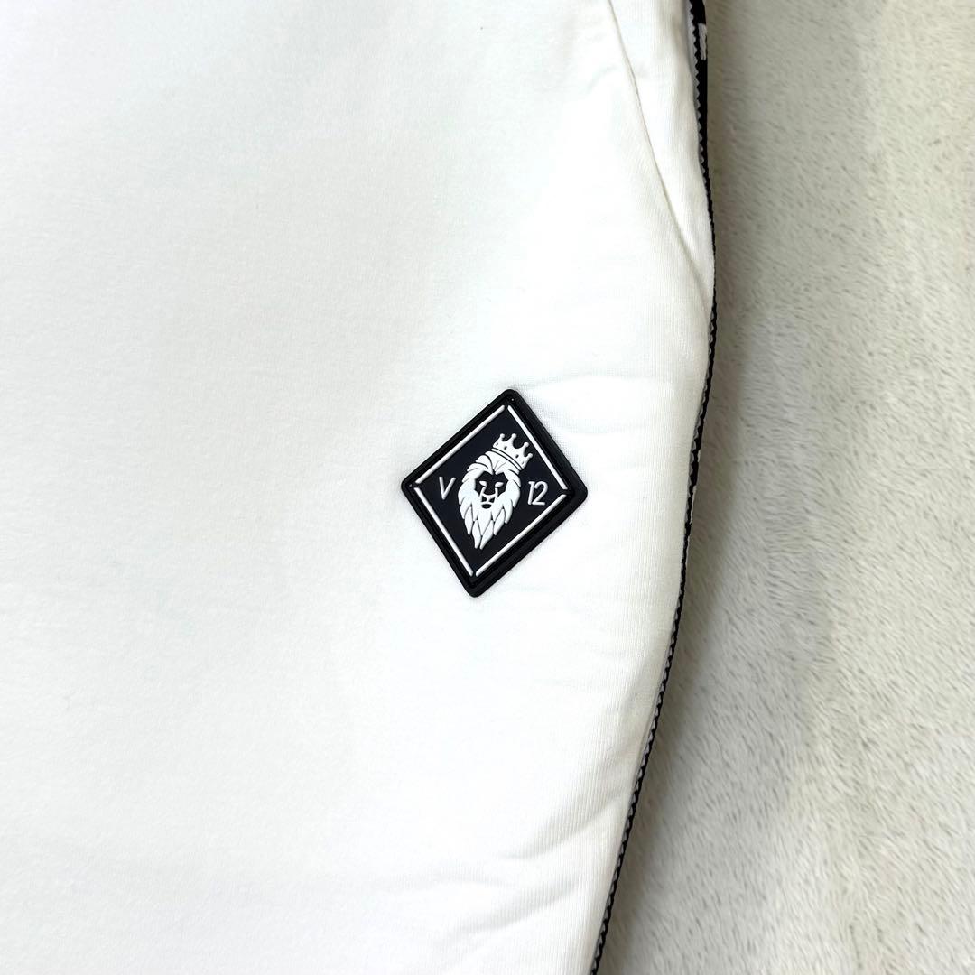 V12 ダンボールニット ストレッチ サイドロゴ スウェットリブ ゴルフパンツM