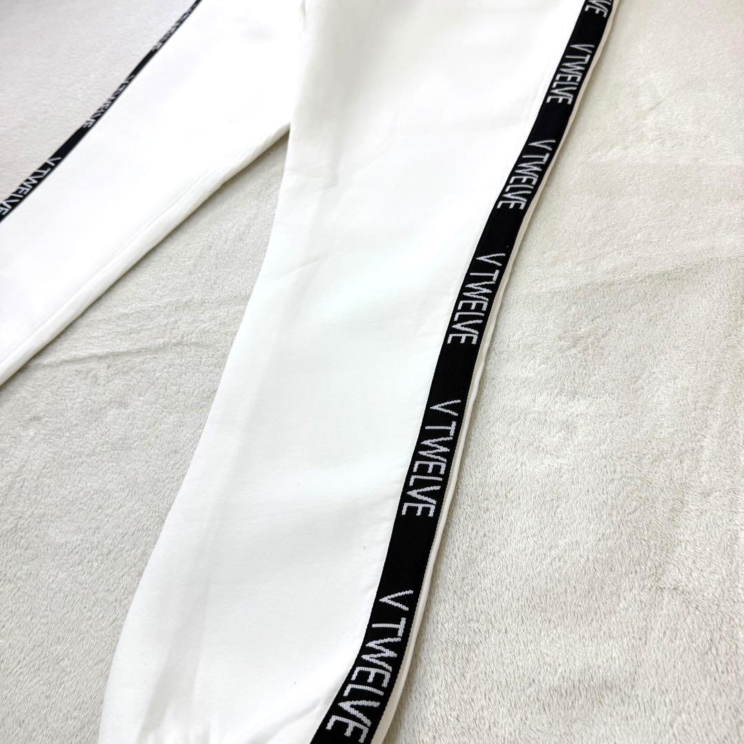 V12 ダンボールニット ストレッチ サイドロゴ スウェットリブ ゴルフパンツM