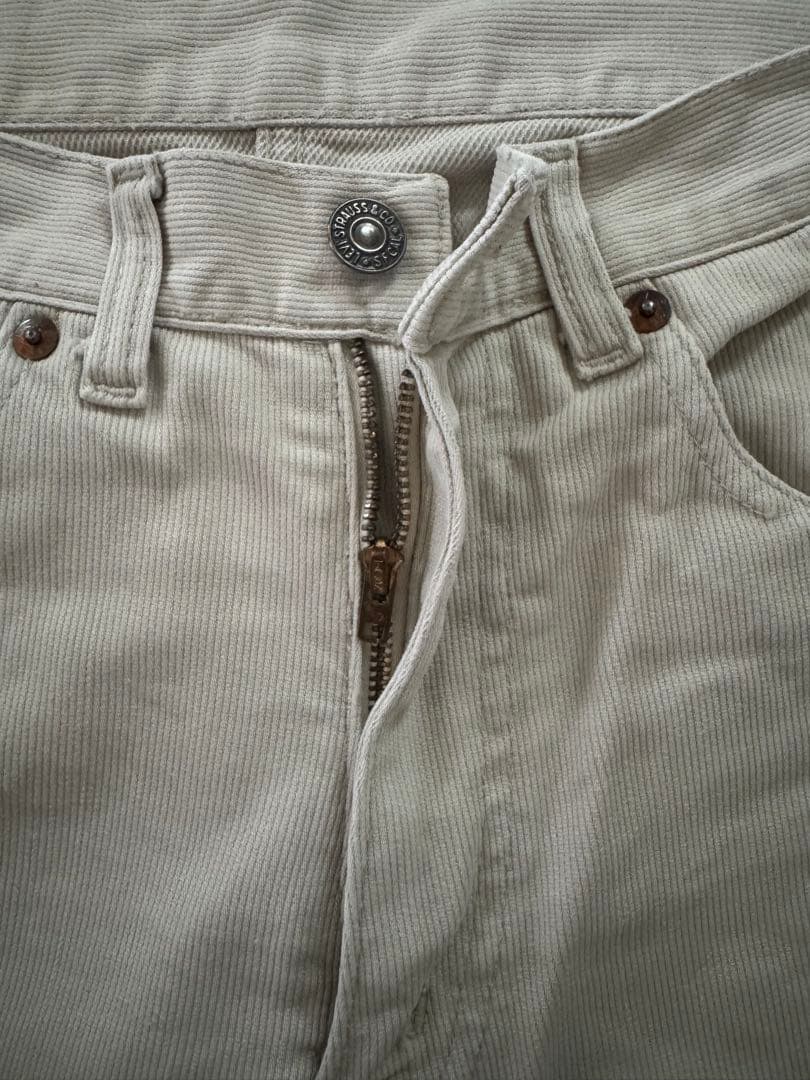 60s〜LEVI'S 911B ピケ BigE パンツ ボタン裏V