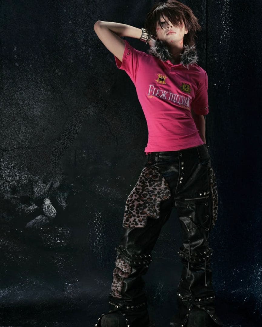 トップス \"BBY TECHBOI\" FUR PINK POLO