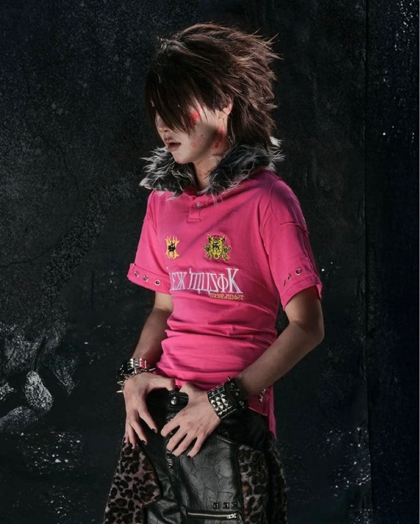 トップス \"BBY TECHBOI\" FUR PINK POLO