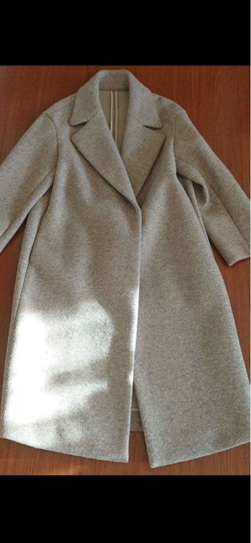 Plageベージュ ポンディングテーラードカラーコート フリーサイズ