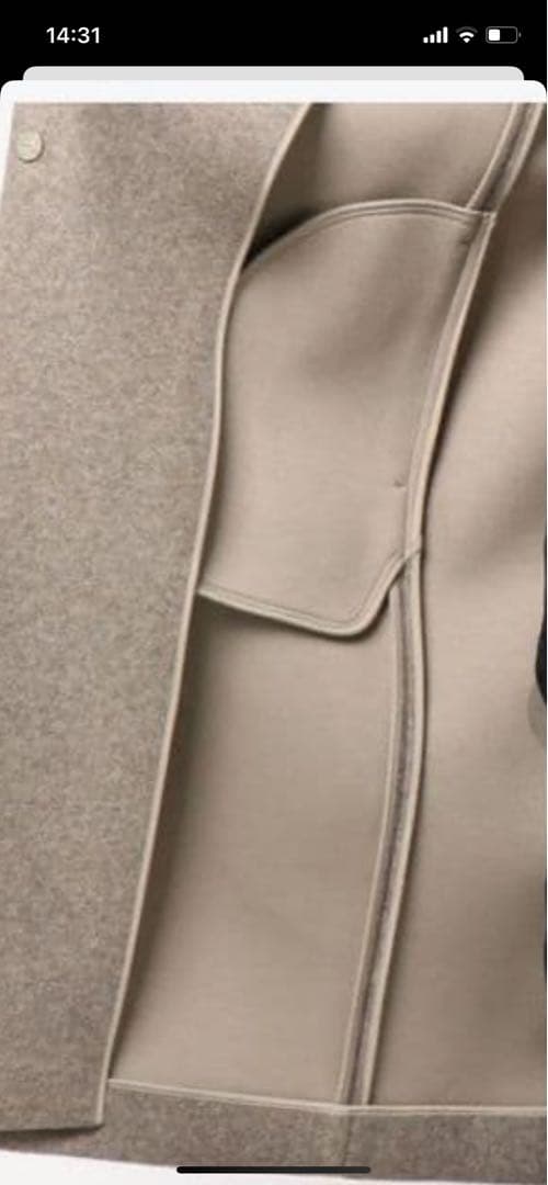 Plageベージュ ポンディングテーラードカラーコート フリーサイズ