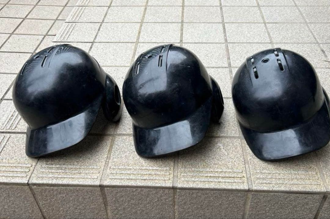 ZETT ヘルメット　軟式一般用　M,L,Oサイズ　ブラック 3個