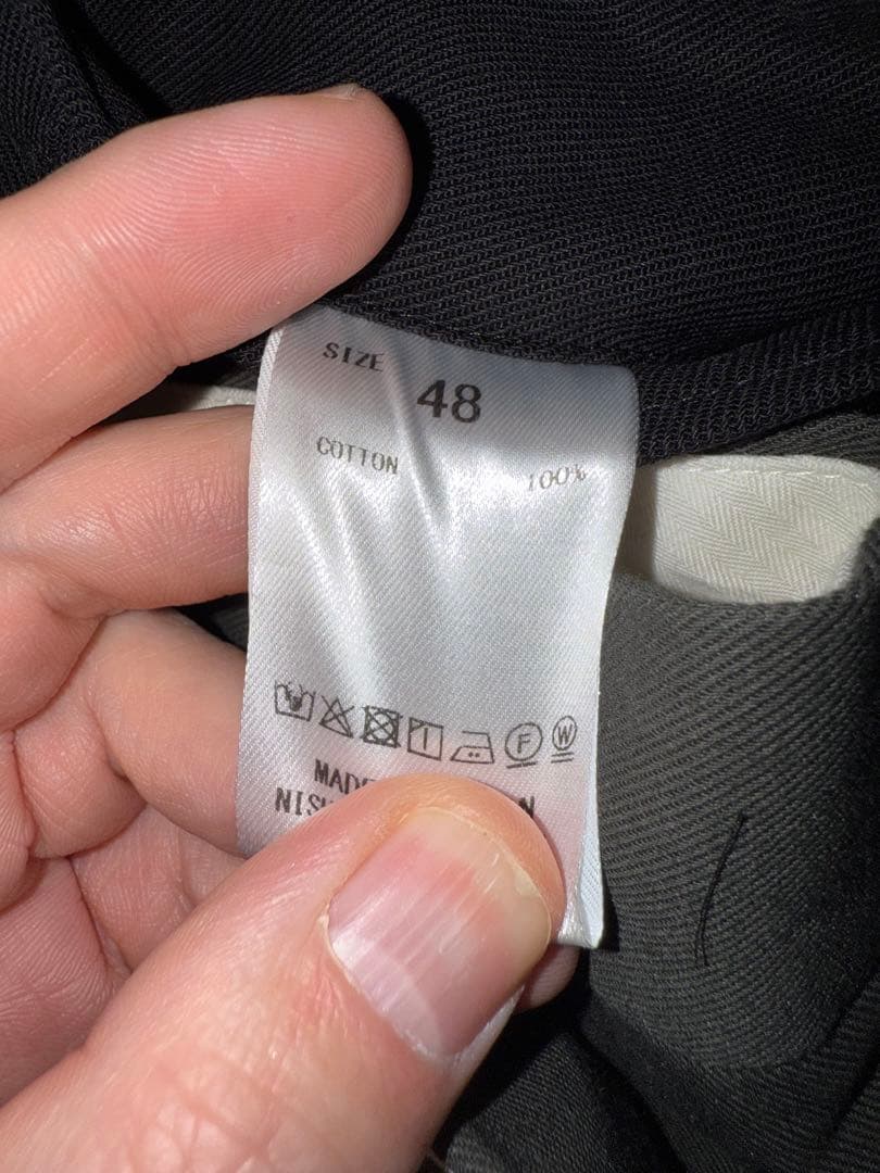 NEAT ニート　ハイツイストコットン　ワイド　ブラックサイズ48 美品